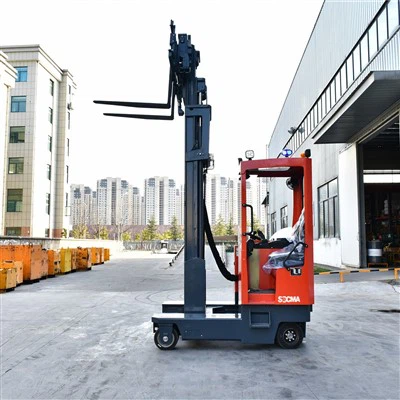 Varmt salg fire retning gaffeltrucker elektrisk stcaker bevegelige gaffel