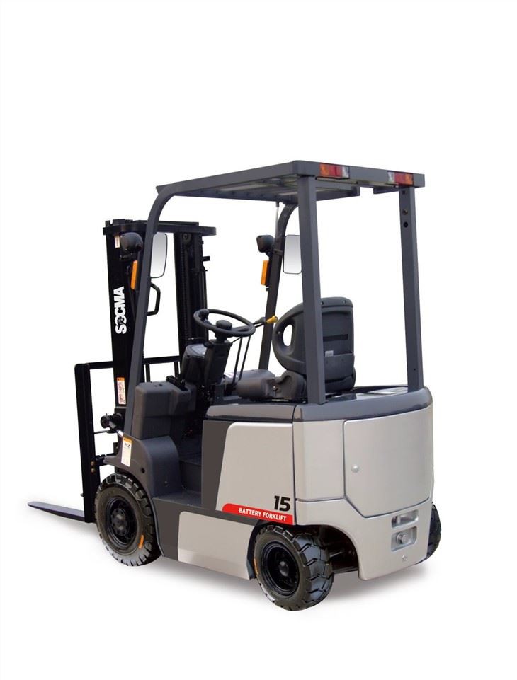 1,5 tonn elektrisk gaffeltruck for lagerinnendørs service