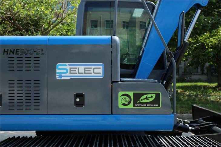 excavator hits electrical line